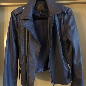 Jore Blue Leather Jacket